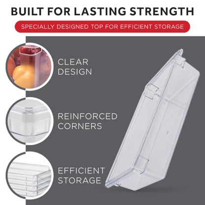 Winco 18" x 26" Clear Food Storage Box - size: 18" x 26", style: 6" Deep