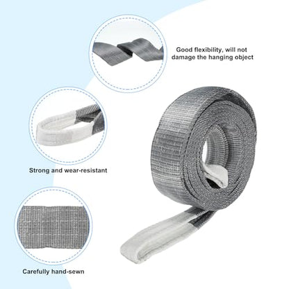 PATIKIL Lifting Slings Straps Polyester 19ft Heavy Slings 8818lbs,Grey - color: Grey, size: 19ft 8818lbs