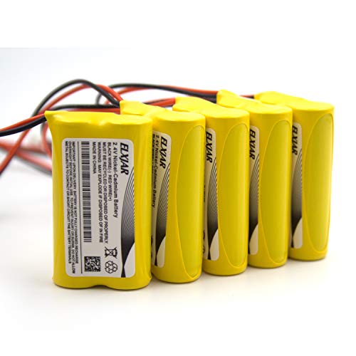 (5-Pack) 2.4V 800mAh Ni-Cd BP2-A Battery for Dual-Lite Exit Lights