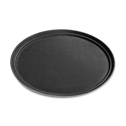 New Star Foodservice Non-Slip Tray, Oval, 21 x 25-Inch, Black - color: Black, size: 20.5-Inch x 25.25-Inch x 0.7-Inch