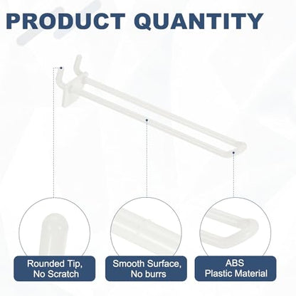 uxcell 20 Pcs Pegboard Hooks 6 Inch Durable Plastic Pegboard Display Hooks - size: 6 Inch