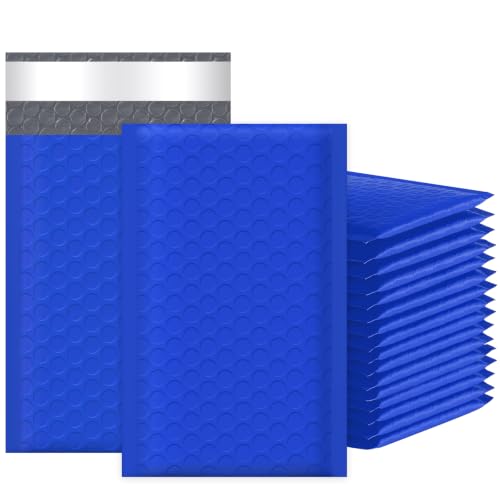 Famagic Bubble Mailers 4x8 Inches 100pc Dark Blue Usable 4x7 Self Seal Adhesive Small Business Supplies Padded Envelopes - color: Dark Blue, size: 4x8 Inches 100pcs