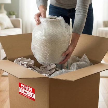 120 PCS Fragile Stickers Handle with Care Labels 4 × 6 Inches Vinyl - style: Style Two