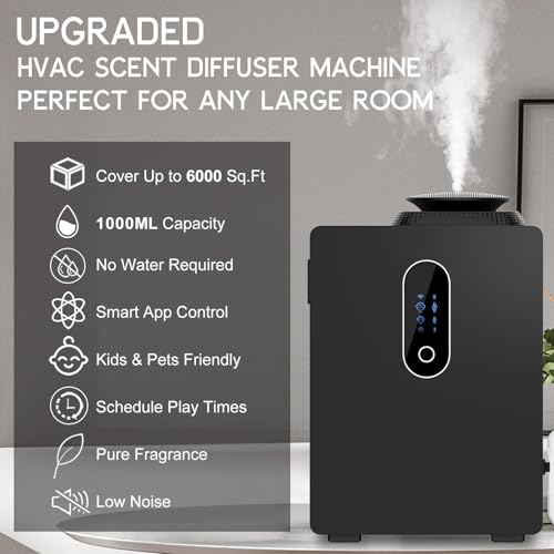 2026 Upgraded HVAC Scent Diffuser Machine Covers 6000 Sq.Ft for Large Room