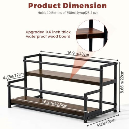 Coffee Syrup Rack Organizer, 2-Tier - color: 2-Tier