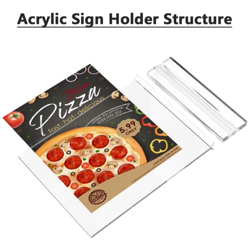 MaxGear Acrylic Sign Holder 8.5" x 11" Double Sided Acrylic Stand, 3 Pack - size: 3 Pack 8.5X11