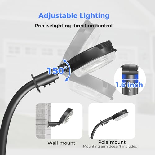 AIKVSXER 160W LED Barn Light Dusk to Dawn, 24000LM Outdoor Yard Light 6500K