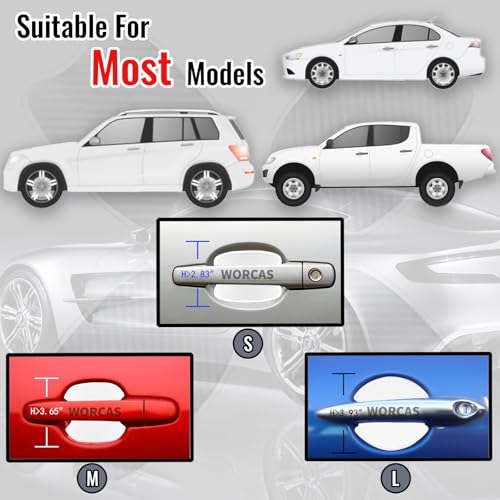 Automotive Door Handle Paint Scratch Protective Film(L) - color: White, size: L