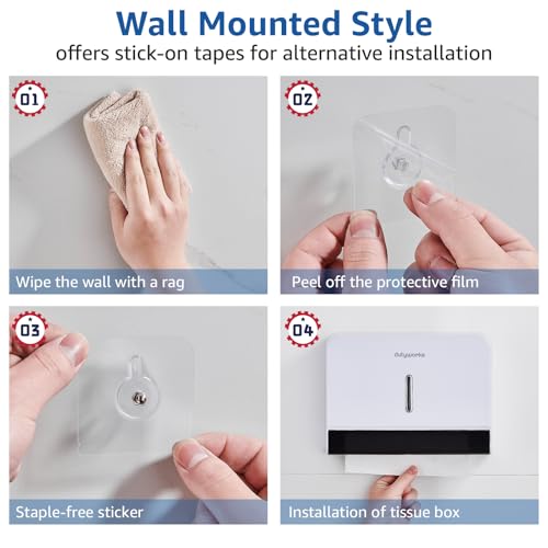 Paper Towel Dispenser Wall Mount, 200-Sheet, White - color: 5853-black