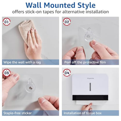 Paper Towel Dispenser Wall Mount, 200-Sheet, White - color: 5853-black