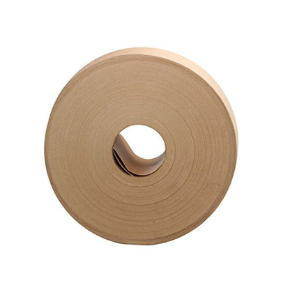Rok Hardware 3" x 600' Feet Gummed Paper Water Activated Sealing Carton Box Brown Kraft Packaging Machine Shipping Tape - size: 3 inch x 600 foot