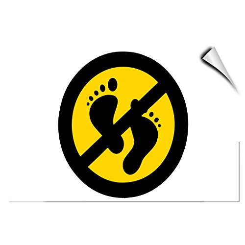 Do Not Step Here Hazard Watch Your Step Label Decal Sticker 10 Inches X 7 Inches - size: 10x7 inches