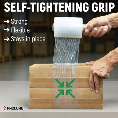 5" x 1000' Industrial Strength Stretch Wrap with Extended Handle, Pack of 2 - size: Pack of 2