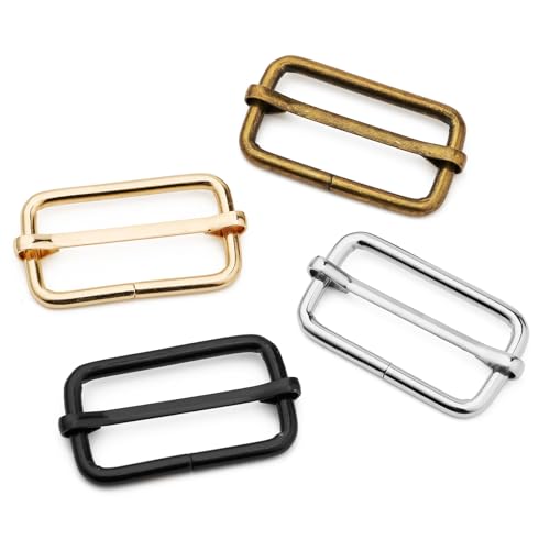 DEVPSISR Metal Buckles Adjustable Slide for Purse Bag Hardware Making Supplies Backpack replacement Hardware Pin Strap Buckle - color: 1-1/2" Silver 20pack, size: 1-1/2"