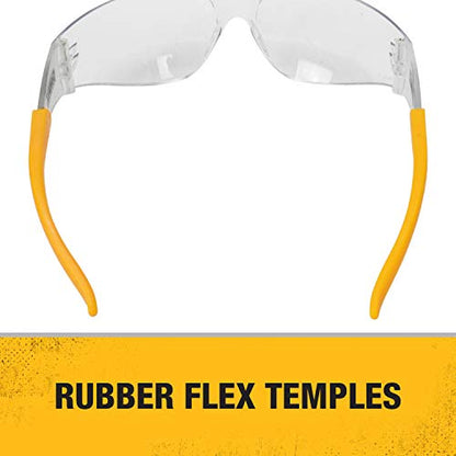DEWALT DPG54-1C Safety Glasses, ANSI Z87.1+ Impact Rated, Clear Lens - size: One Size