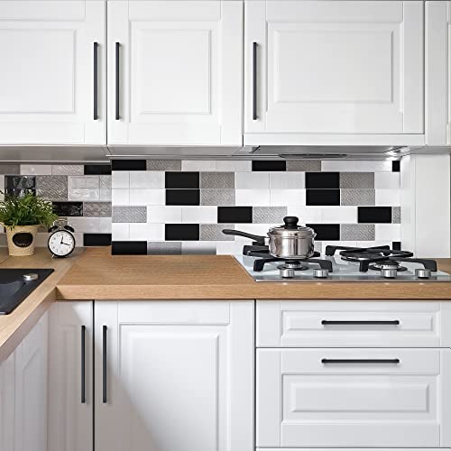 Ravinte Matte Black Cabinet Handles Square Pulls 11-5/16 Inch 10 Pack - size: 11-13/16 Inch (11-5/16 Inch Hole Center)