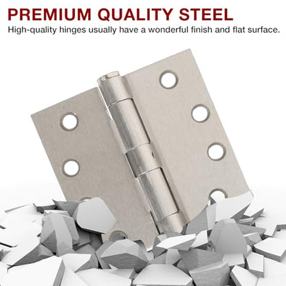 TDCHINGES Heavy Duty Door Hinges Brushed Nickel 4.5" x 4 1/2" Satin Square - color: Satin Nickel, size: 2 Pack