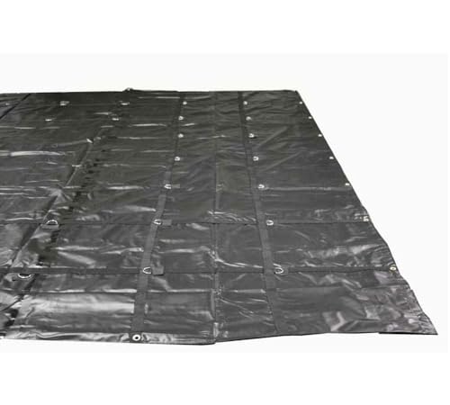 Mytee Products Flatbed Truck Tarps Steel Machinery Tarp 30' x 30' - Black - size: 30' x 30' (10' Drop)