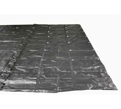 Mytee Products Flatbed Truck Tarps Steel Machinery Tarp 30' x 30' - Black - size: 30' x 30' (10' Drop)