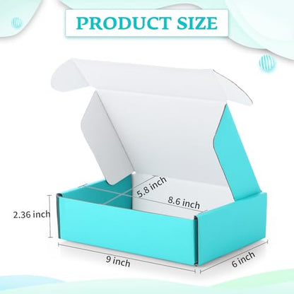 Spakon 50 Packs Shipping Boxes, Cardboard, Blue, 9 x 6 x 2.36inches - color: Blue, size: 9 x 6 x 2.36 Inches