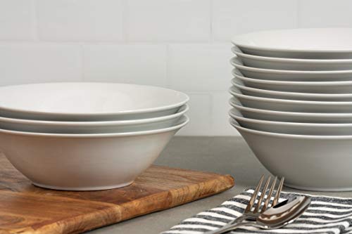 10 Strawberry Street 7" Catering Round Cereal Bowl, Set of 12 White - size: 7" Cereal Bowl, style: Round