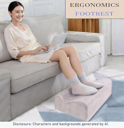 Work Foot Rest Under Desk,Comfort Foot Rest for Couch - color: Light Grey