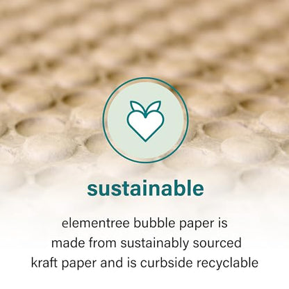 Elementree Paper Bubble Wrap Sheets for Packing, Moving, & Shipping - 84-Carton Pallet (21,000 Sheets) - 12" x 12" - Kraft Bubble Paper - Recyclable Cushioning Wrap - Made in the USA (01913PAL) - size: 12" x 12" x 21000' Kraft