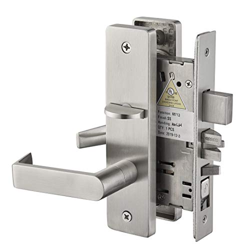 Commercial Heavy Duty Mortise Lock Escutcheon Plate Handle Set for Entrance/Office Front Door F20 - color: Escutcheon Plate / Entry