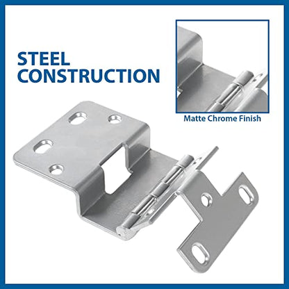 Outwater Industries: 2-3/4in Five Knuckle Hinge in Matte Chrome | for 3/4in Door | 4 Pack - size: 4 Pack