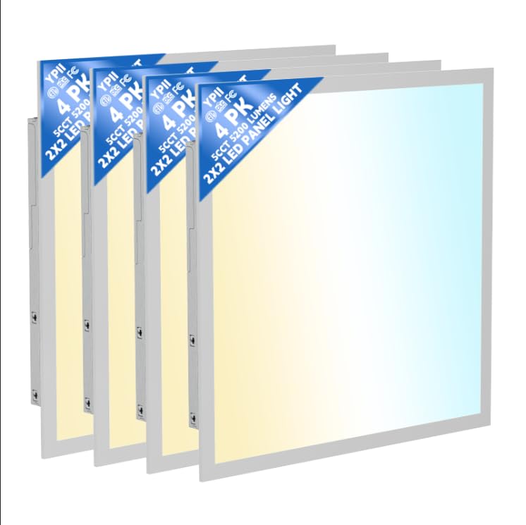 4Pack 2x2 LED Panel Light 5CCT Selectable Drop Ceiling Light Fixture - size: 4Pack, style: 2x2
