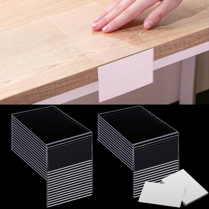 Containlol 30 Pcs PVC Shelf Label Holders with Insert Card, 6.5x3.6x2.4'' - size: 6.5x3.6x2.4''