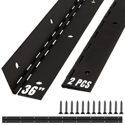 ALBO 36" x 2" Piano Hinge Stainless Steel 304, Black, 2-Pack - color: Black, size: 36 Inch
