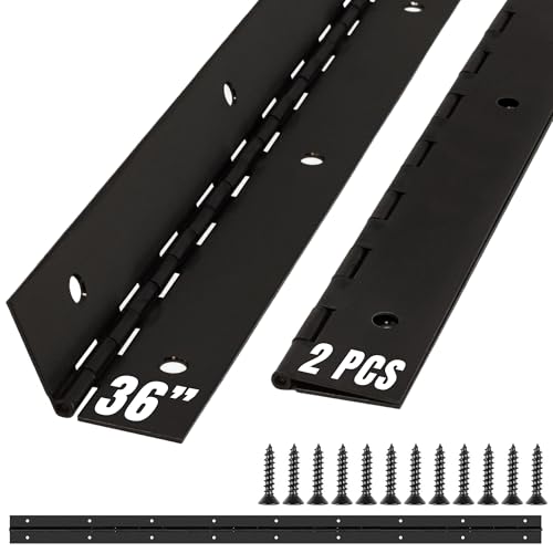 ALBO 36" x 2" Piano Hinge Stainless Steel 304, Black, 2-Pack - color: Black, size: 36 Inch