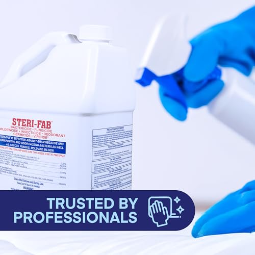 Steri-fab All-in-One Disinfectant & Insecticide Spray – Kills Bed Bugs, Fleas, Mites, Roaches, Viruses, Fungi, & Odors – Quick-Drying, Non-Residual – 16 Ounce Sprayer Bottle & 1 Gallon Jug