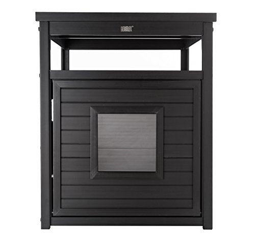 New Age Pet® ECOFLEX® Litter Loo® Enclosure, Jumbo, Black - color: Black, size: Jumbo