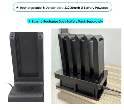 WeADS Electric Sign with Sensitive Touch 8" LCD Screen and WiFi Connection and High-Capacity Portable Charging,Display Table Signs Stand for Restaurant Menu and Show Fair (Black) - color: Android 6.0