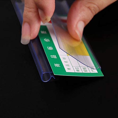 Plastic Label Holder Clear Tag Merchandise Sign Display Holder