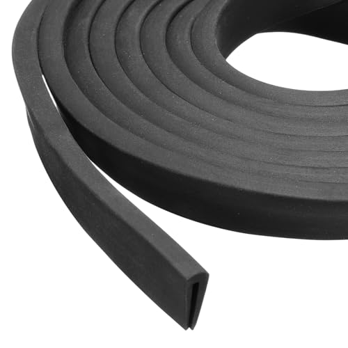 PATIKIL Rubber Edge Trim 26.2ft x 6.5mm x 15mm Fit for 3mm Edge Black - size: Fit for 2" x 26.2ft x 6.5mm x 15mm