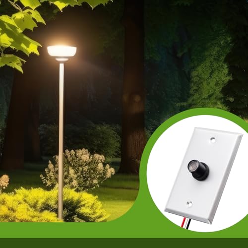 Retisee 2 Pcs Photocell Sensor for Outdoor Lights, with Wall Plate & Screws