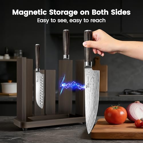 SYOKAMI 15-Piece Kitchen Knife Set with Magnetic Block, New for 2026 - size: 15 Piece with Magnetic Block