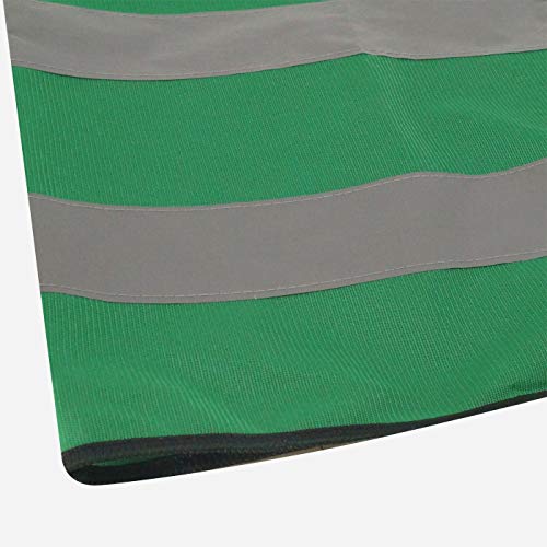 AIEOE Mens 5/10 Pack High Visibility Reflective Vest Hi-vis Bright Color Construction Safety Vest - color: Green-1