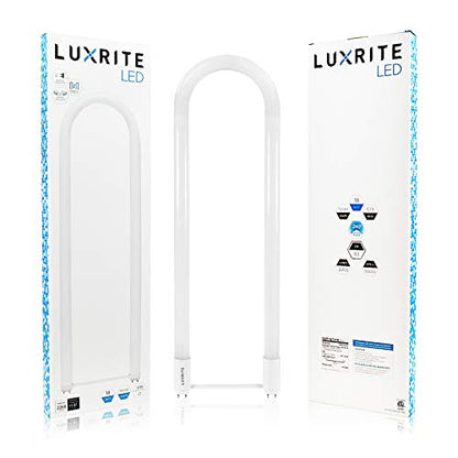 LUXRITE U Bend LED Tube Light, T8 T12, 18W (32W Equivalent), 3000K (6 Pack) - color: 3000k (Soft White), size: 6 Count (Pack of 1)