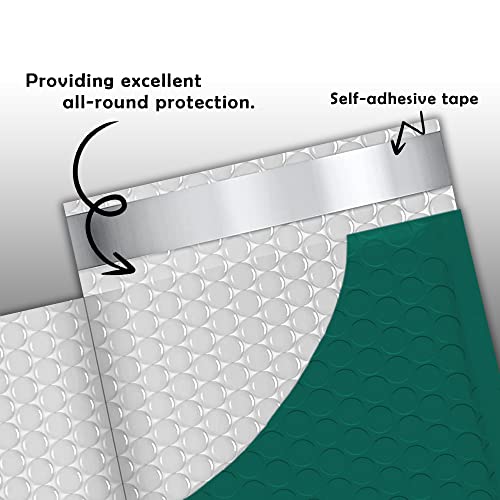 Yens Green Poly Bubble Mailers 4x8 50 Pack Usable 4x7 - color: Green, size: 4" x 8"