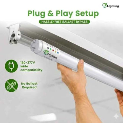 E2 LIGHTING T8 LED Bulbs 4ft, 5 CCT Tunable, 120-277V, 5 Pack, 6W - color: Tunable 2700k-5000k, size: 4 Feet