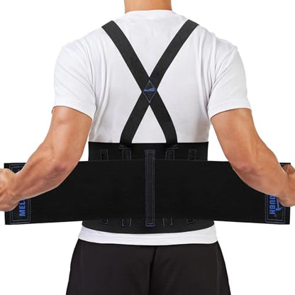 MELOTOUGH Work Back Brace for Men Lower Back,Back Brace for Work Lifting,Shoulder Straps Construction, Warehouse S/M,Christmas Gifts for Men - size: X-Small