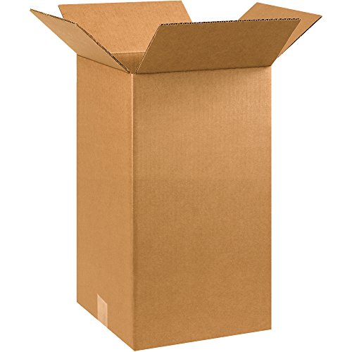 BOX USA Shipping Boxes Medium 10"L x 10"W x 18"H 25-Pack, Cardboard Box for Shipping, Moving, Mailing, Packing, Packaging and Storage - size: 10"L x 10"W x 18"H