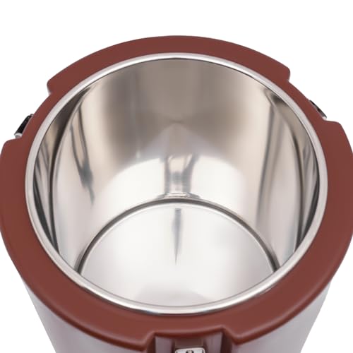 Insulated Food Carrier, 15L/13.62 QT Capacity Catering Hot Box with Stainless Steel Barrel, Food Warmers for Hot or Cold Food Storage Restaurant Canteen Home Party Lunch (brown) - color: 15L-Brown