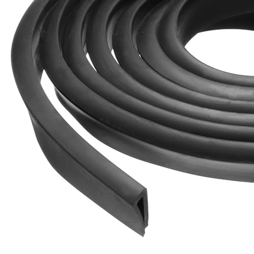 PATIKIL Rubber Edge Trim 26.2ft x 7mm x 16mm Fit for 4mm Edge Black - size: Fit for 4" x 26.2ft x 7mm x 16mm