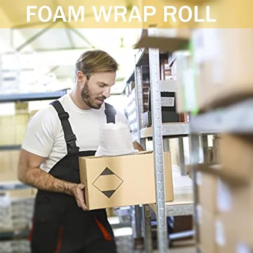 12"x 100' Foam Wrap Rolls for Moving Packing Foam Roll Packing Materials Shipping Packing Moving Supplies, Thick Cushion Packaging Wraps for Protect Glasses,Fragile Items,Dishes - size: 30cm*30.5m