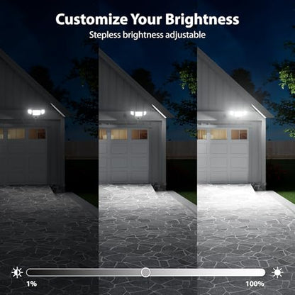 iMaihom Dusk to Dawn Outdoor Lighting, Plug in Flood Light, Remote, White - color: White
